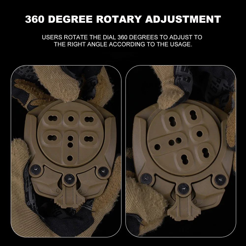 Tactical Holster Adapter 360 Degree Revolve Outdoor Hunting Holster  Base Mounting Modular Airsoft Shooting Holster Accessories thumbnail 4