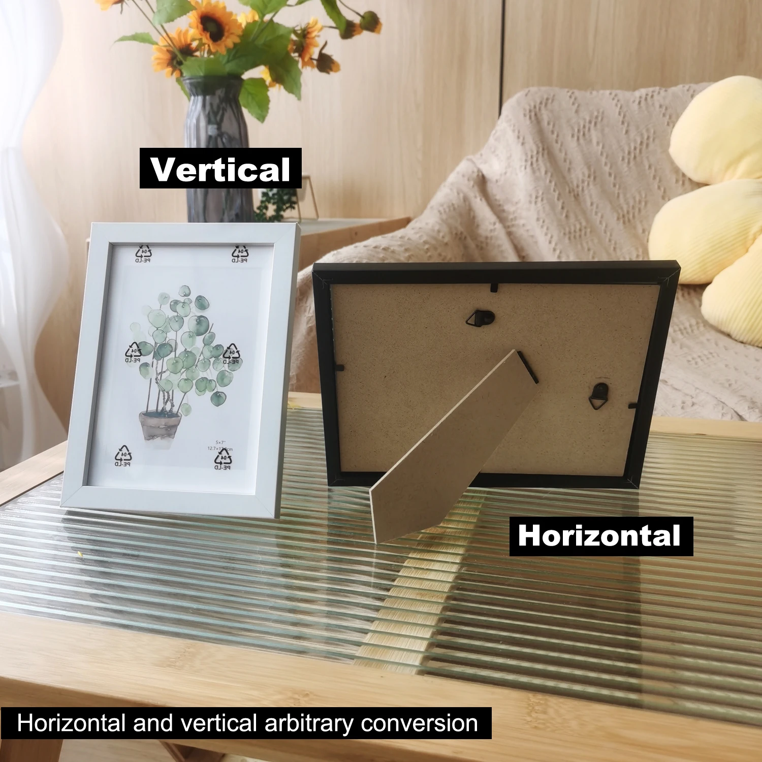 1Pc Wooden Photo Frame For Wall Hanging or Stand 10X15 15X20 20X25cm A4 Picture Frame For Pictures Photo Decor Commemorative Gif thumbnail 3