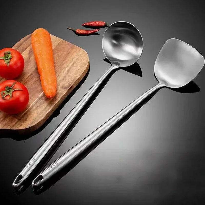 304 Stainless Steel 7Pcs Cooking Cookware Kitchenware Set 304 Spatula Spoon Colander Frying Powder Rake Cookware Cooking Tools thumbnail 6