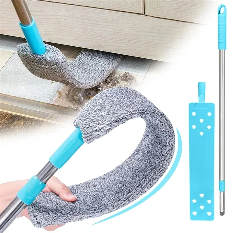 Telescopic Long Handle Broom For Home Blinds Dust Microfiber Brushes To Install Easy To Use Household Cleaning Tools thumbnail 2