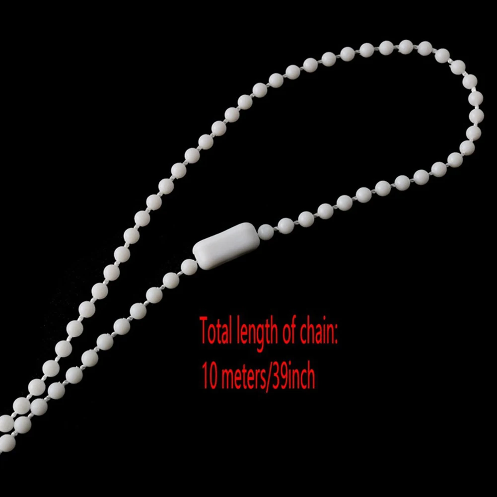 10 Meters Roller Blind Vertical Curtain Beaded Chain Cord Plastic Vertical Blinds Cord With Connectors Rope Treatments Hardware thumbnail 6
