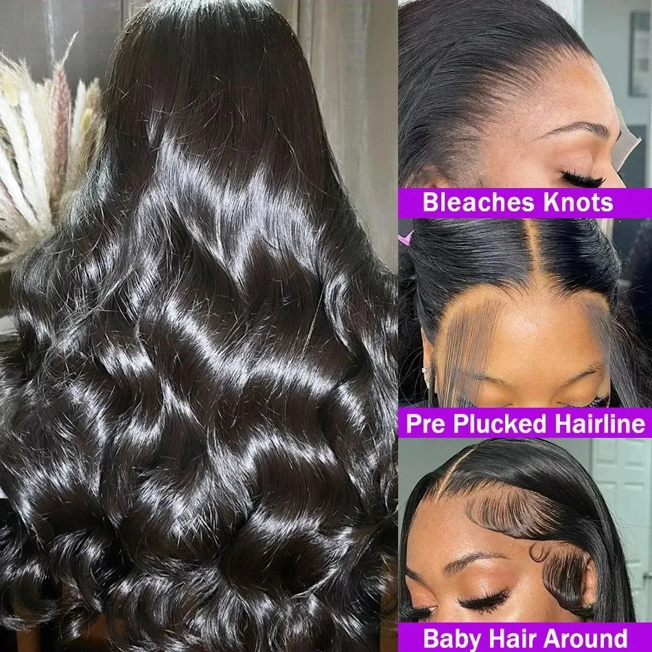 30 40 Inch Body Wave Human Hair Wigs 13x6 Hd Lace Front Wig human hair 13x4 360 Lace Frontal Wigs 4x4 Lace Closure Wig For Women thumbnail 4