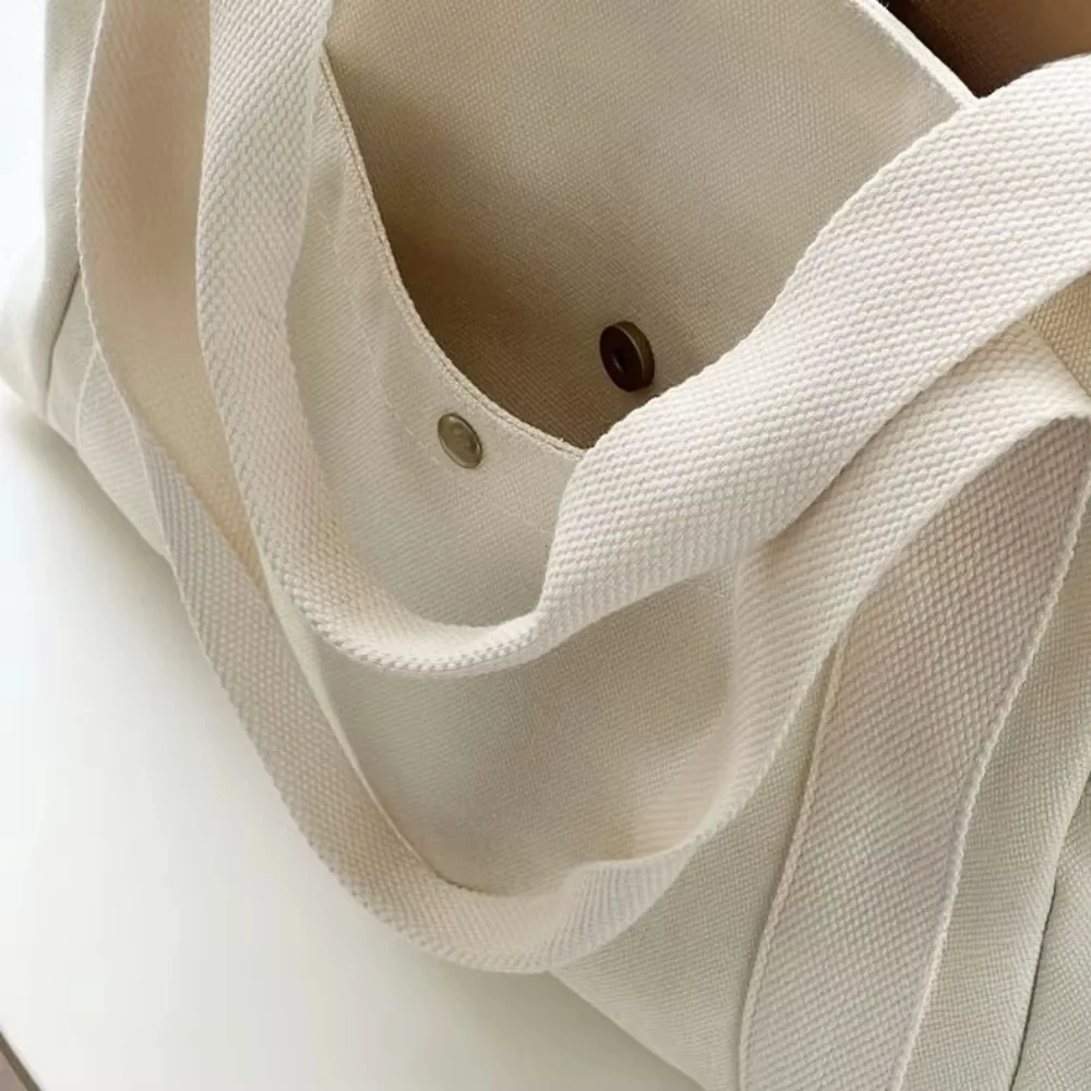 Large Capacity Canvas Tote Bags for Work Commuting Carrying Bag College Style Student Outfit Book Shoulder Bag Bolsos Para Mujer thumbnail 4