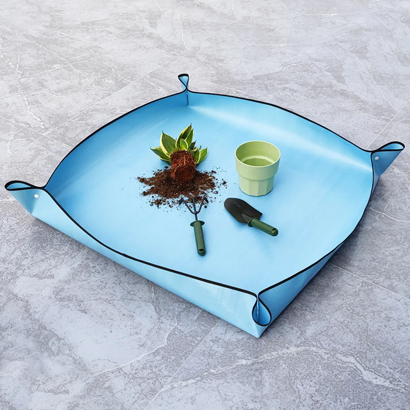 New Home Gardening Supplies Planting Mat Potting Pad Foldable Garden Plant Flower Pot Reusable Transplanting Waterproof Mats thumbnail 2
