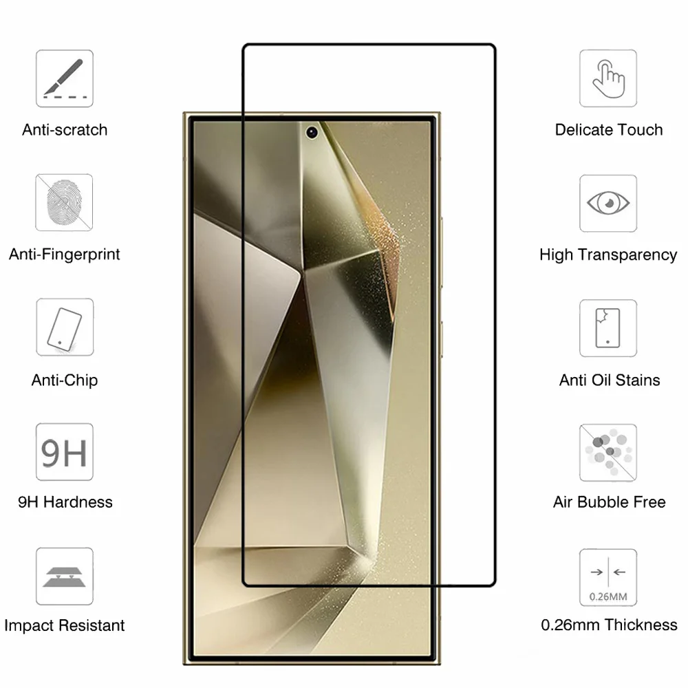 Tempered Glass For Samsung Galaxy S26 S25 S24 Ultra Screen Protector A17 A27 A37 A57 A56 A36 A26 A16 A55 A54 A53 A35 Film thumbnail 2
