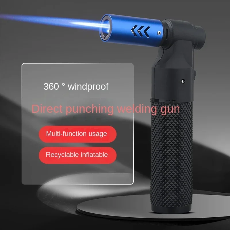 Kitchen Cooking Spray Gun Torch Blue Flame Jet Gas Lighter Smoking Accessories Windproof Turbo Jewelry Welding Cigar Lighters thumbnail 2
