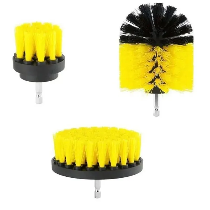 22 /3Pcs Electric Drill-Brush Kit Power Scrubber Brush For Carpet Bathroom Surface Tub Furniture Shower Tile Tires Cleaning Tool thumbnail 6