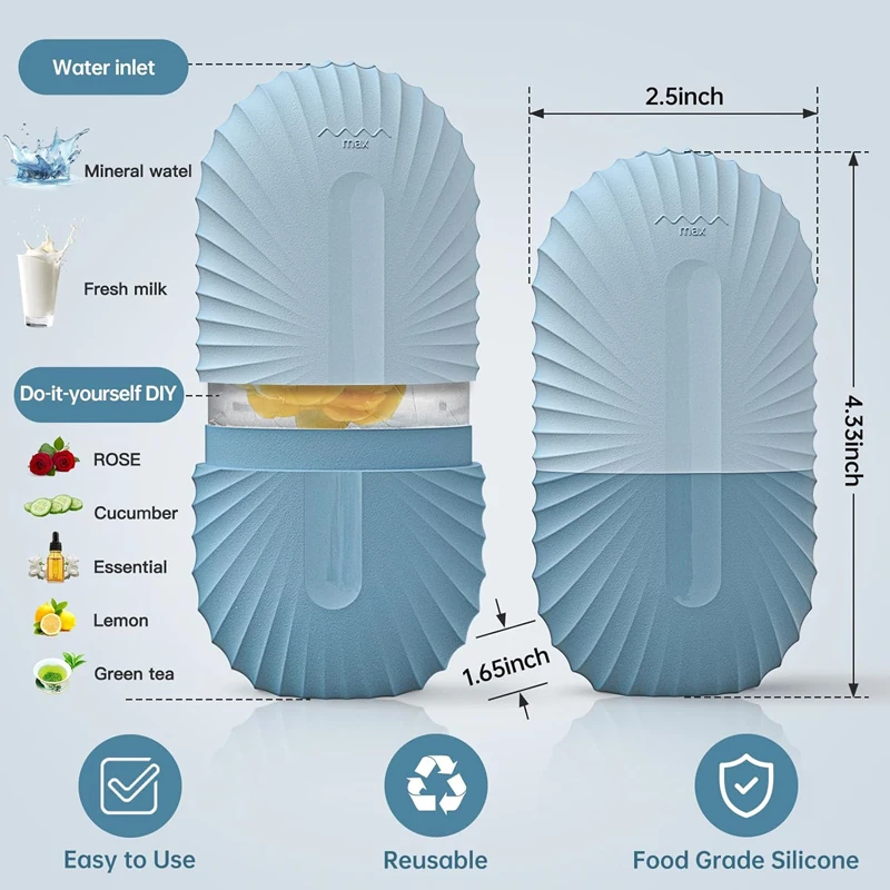 Ice Face Roller Ice Cube Beauty Massage Silicone Ice Mold For Eye Puffiness Ice Facial Roller Shrink Pores thumbnail 2