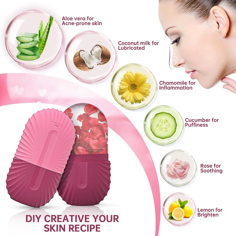 Ice Face Roller Ice Cube Beauty Massage Silicone Ice Mold For Eye Puffiness Ice Facial Roller Shrink Pores thumbnail 3