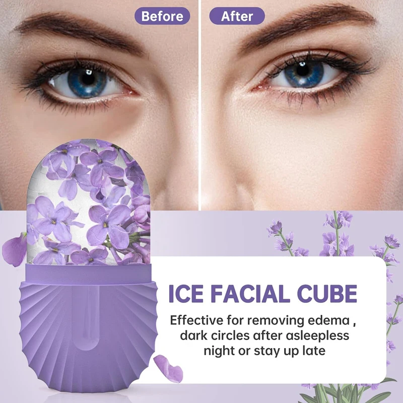 Ice Face Roller Ice Cube Beauty Massage Silicone Ice Mold For Eye Puffiness Ice Facial Roller Shrink Pores thumbnail 5