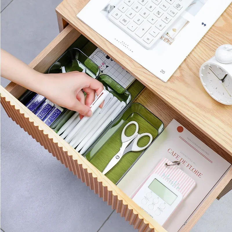 Transparent Box Storage Organizer Desk Plastic Storage Box Container Drawer Organizer Table Jewelry Box Makeup Organizer Boxes thumbnail 3