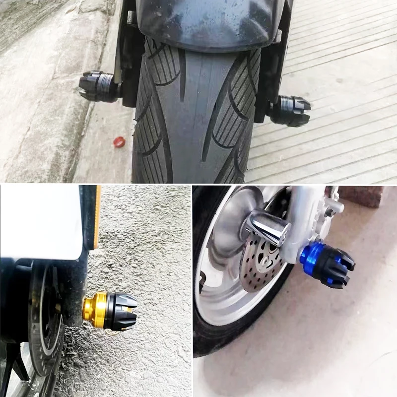 1Pair Universal Motorcycle Wheel Protection Crash Cups Colorful Motorbike Crash Protector for Motorcycle Scooter E-Bike Aluminum thumbnail 3