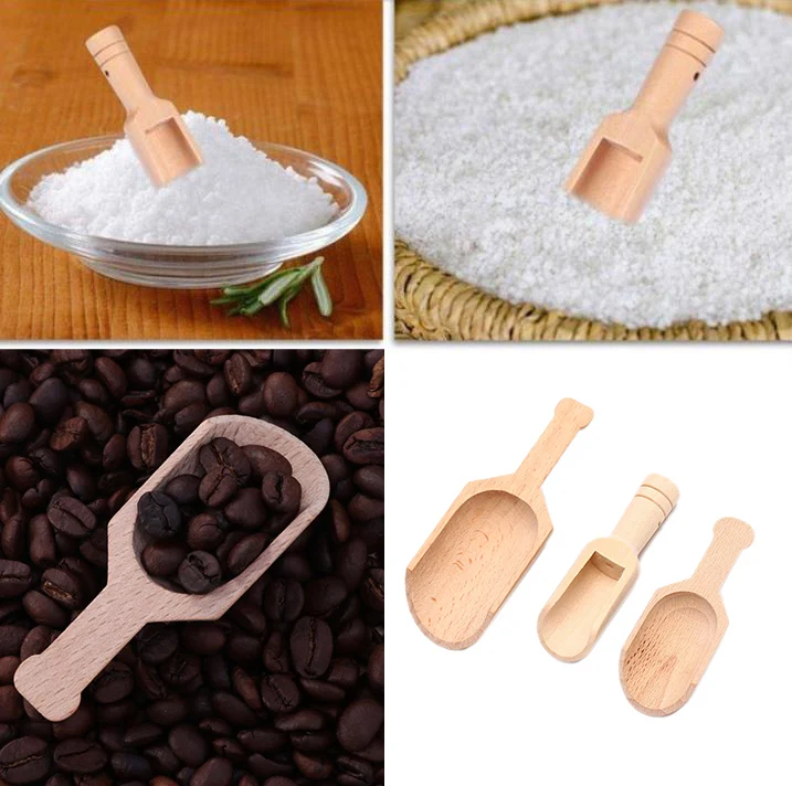 1Pcs Wooden Mini Tea Coffee Scoops Seasoning Candy Spices Bath Salt Spoons thumbnail 3
