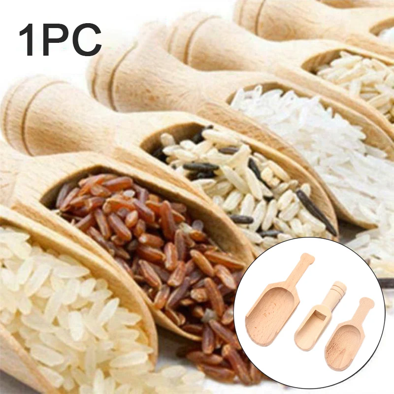 1Pcs Wooden Mini Tea Coffee Scoops Seasoning Candy Spices Bath Salt Spoons thumbnail 2