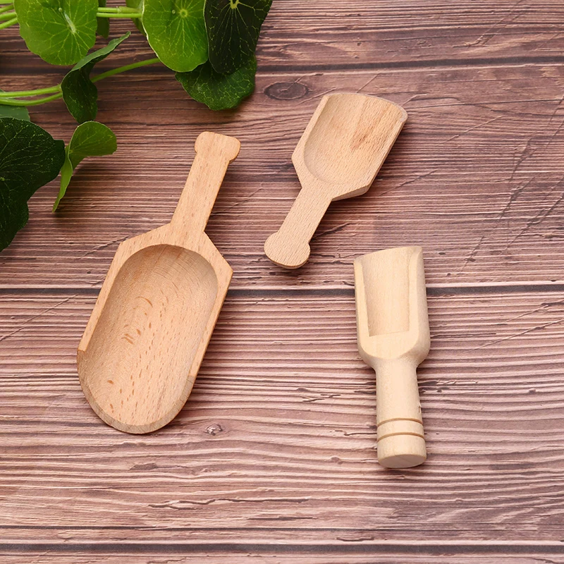 1Pcs Wooden Mini Tea Coffee Scoops Seasoning Candy Spices Bath Salt Spoons thumbnail 4