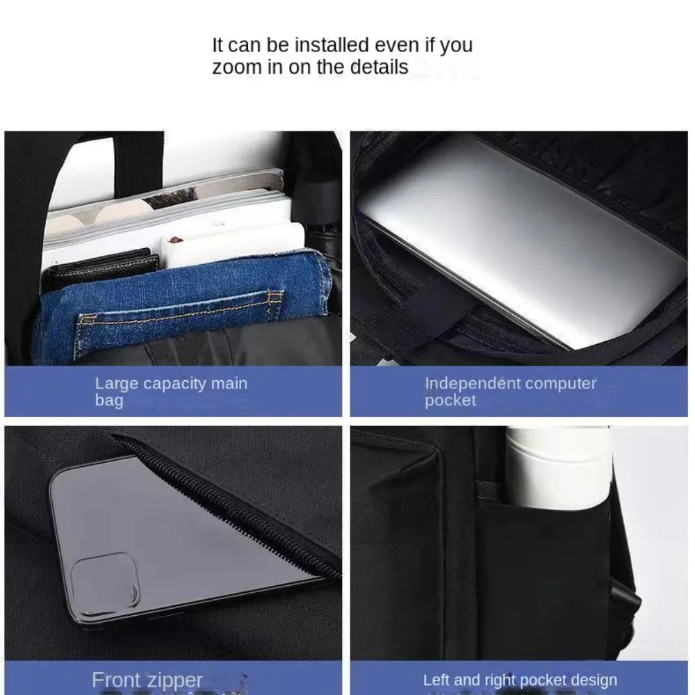 Trendy Men's Minimalist Backpack Versatile Backpack Large Capacity Student Backpack Computer Travel Bag Washable  Backpack thumbnail 3
