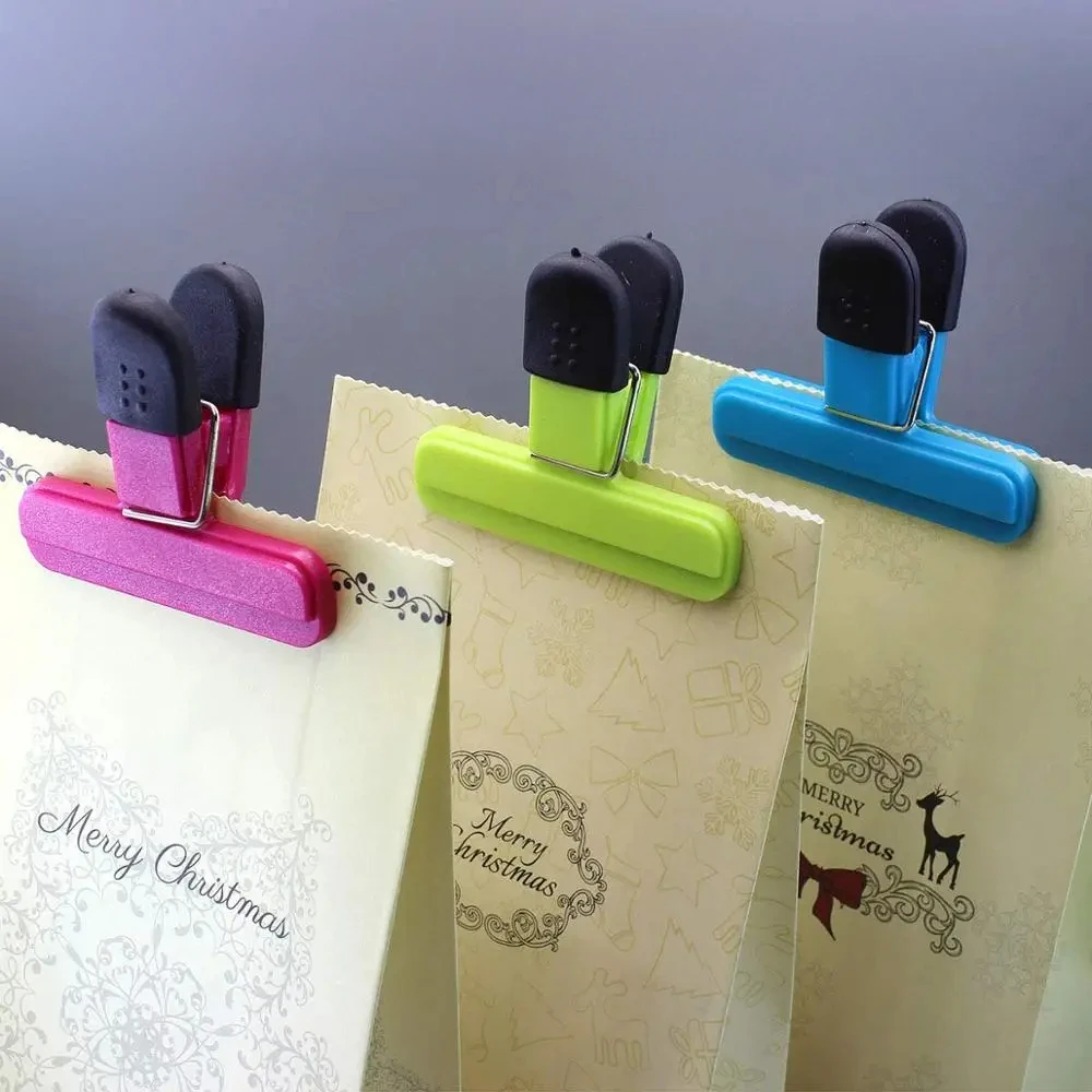 Portable Bag Clips Kitchen Storage Food Snack Seal Sealing Bag Clips Sealer Clamp Plastic Tool Kitchen Organization Accessories thumbnail 6