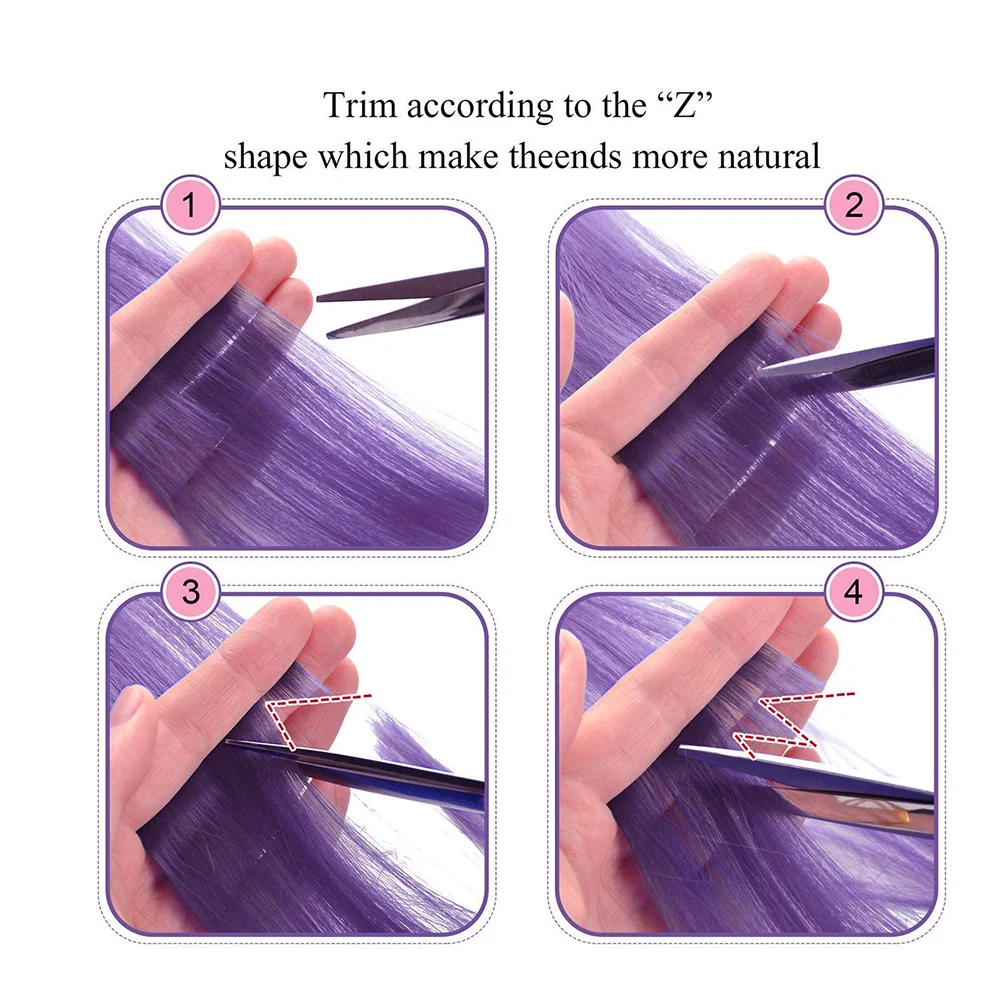 6pcs/pack Clip in Hair Extensions Colored Party Highlights for Girls 22 inches Multi-colors Straight Hair Synthetic Hairpieces thumbnail 4