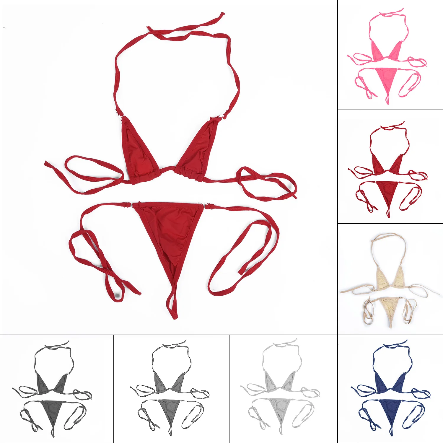 Sexy Bikini Swimsuit Women 2 Piece Swimwear Bikini Set Brazilian Bathing Suit Summer Hot Girl Lingerie Set Swimming Beach Wear thumbnail 6