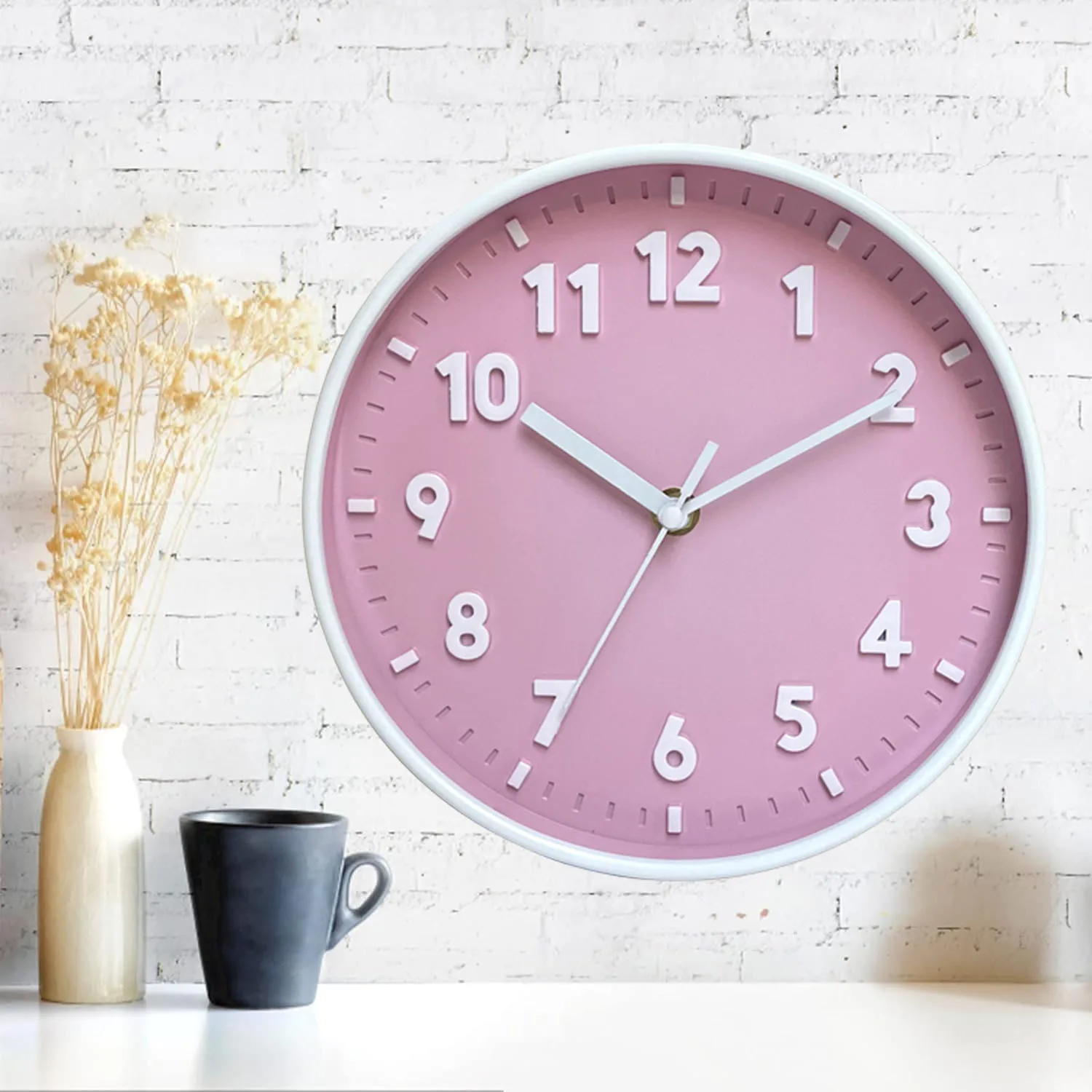 Simple Fashion Wall Hanging Clock Stereo Silence Travel Time Accurate Wall-mounted Clock for Children's Study Wall Decoration