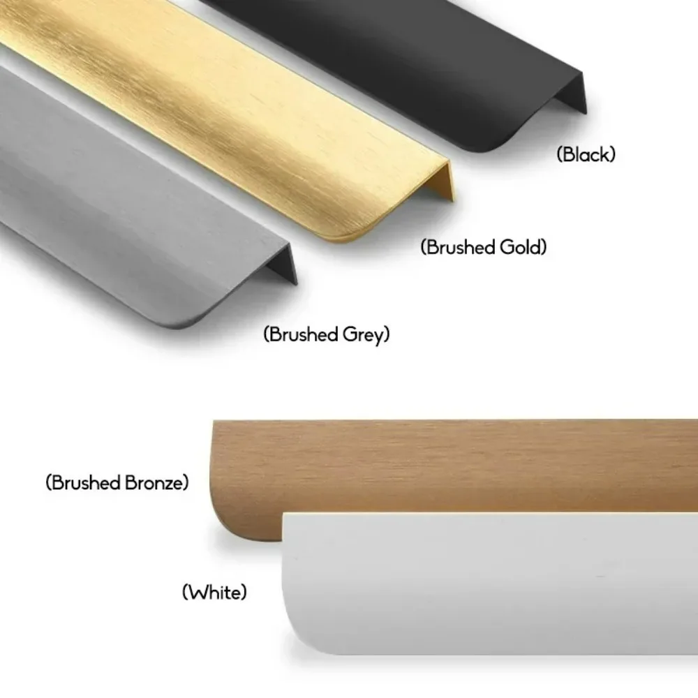 Simple Hidden Cabinet Handles  Kitchen Cupboard Door Pulls Elegance Long Handles Aluminum Alloy  Furniture Handle Hardware thumbnail 4