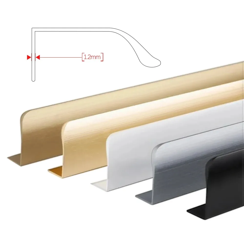 Simple Hidden Cabinet Handles  Kitchen Cupboard Door Pulls Elegance Long Handles Aluminum Alloy  Furniture Handle Hardware thumbnail 2