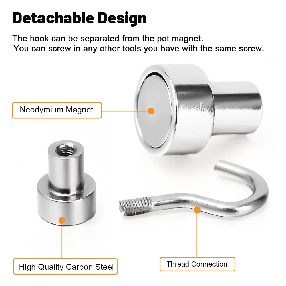 20/1PCS Metal Strong Magnetic Hook Wall-mounted Heavy-duty Magnetic Hook Key Hanger Home Kitchen Bathroom Accessories Magnet thumbnail 4