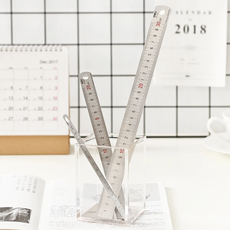 Deli Machinist Ruler, Stainless Steel Metric Straight-Ruler, Durable Millimeter Mapping Drawing Measuring Office School Supplies thumbnail 6