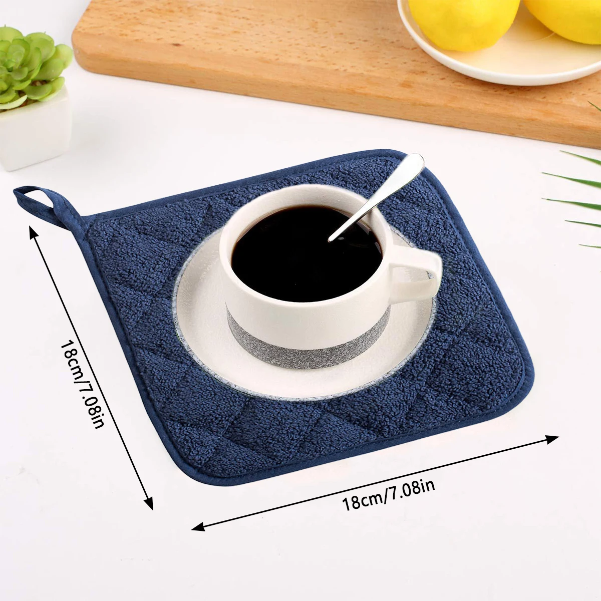3Pc Pot Holders Heat Resistant Potholders Cotton Hot Pot Pad Firm Grip Pot Holders Dining Table Mat Pot Holders Set Kitchen Tool thumbnail 2