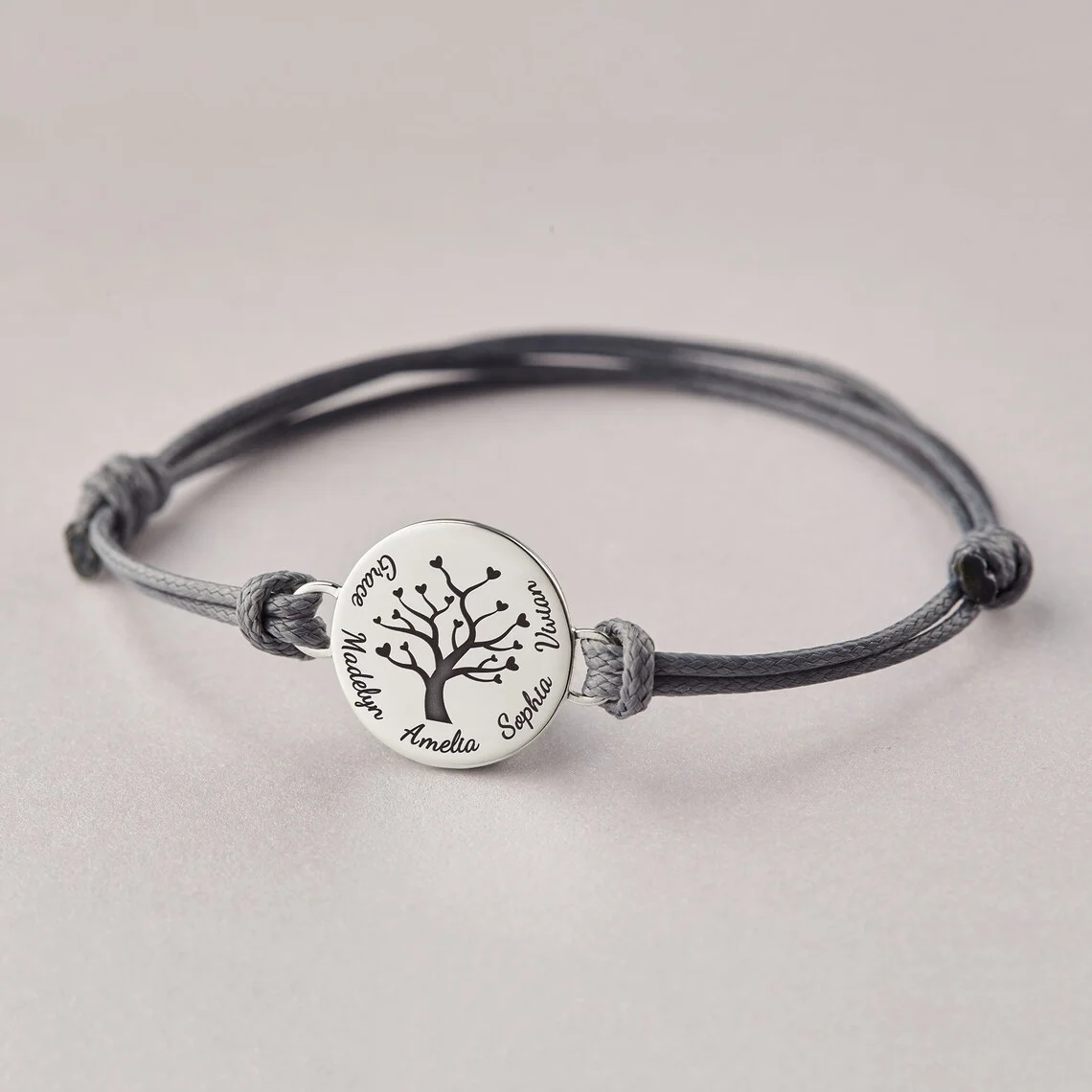Custom Family Tree Bracelet  Family Tree  Bracelet Jewelry  Gift Idea For Mom Personalized Grandma Bracelet Tree thumbnail 4
