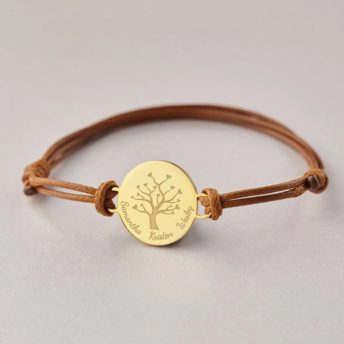 Custom Family Tree Bracelet  Family Tree  Bracelet Jewelry  Gift Idea For Mom Personalized Grandma Bracelet Tree thumbnail 3