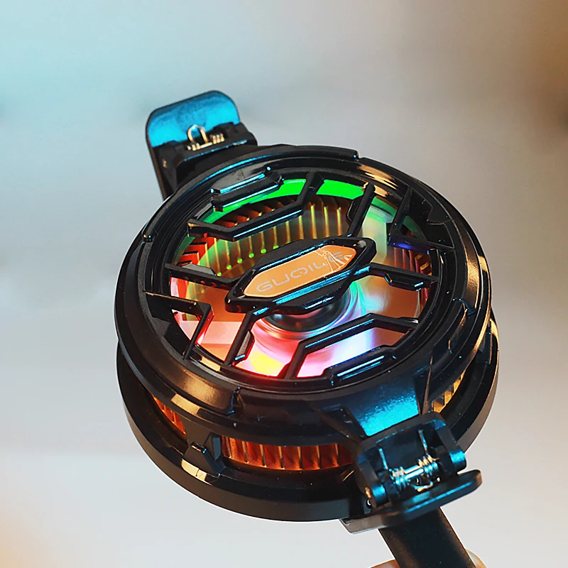 15W Strong Cooling FS03 FS02 Semiconductor Mobile Phone Cooler Radiator Magnetic and Rotatable Clip Quit 7 Color lighting thumbnail 4