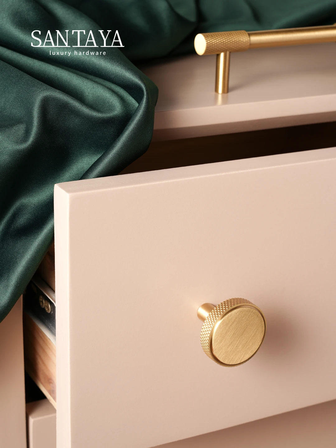Santaya Brass Furniture Handles Diamond Cut Cross Knurled Pattern Gold Knobs Wardrobes Kitchen Cabinets Luxury Solid Door Pulls thumbnail 6