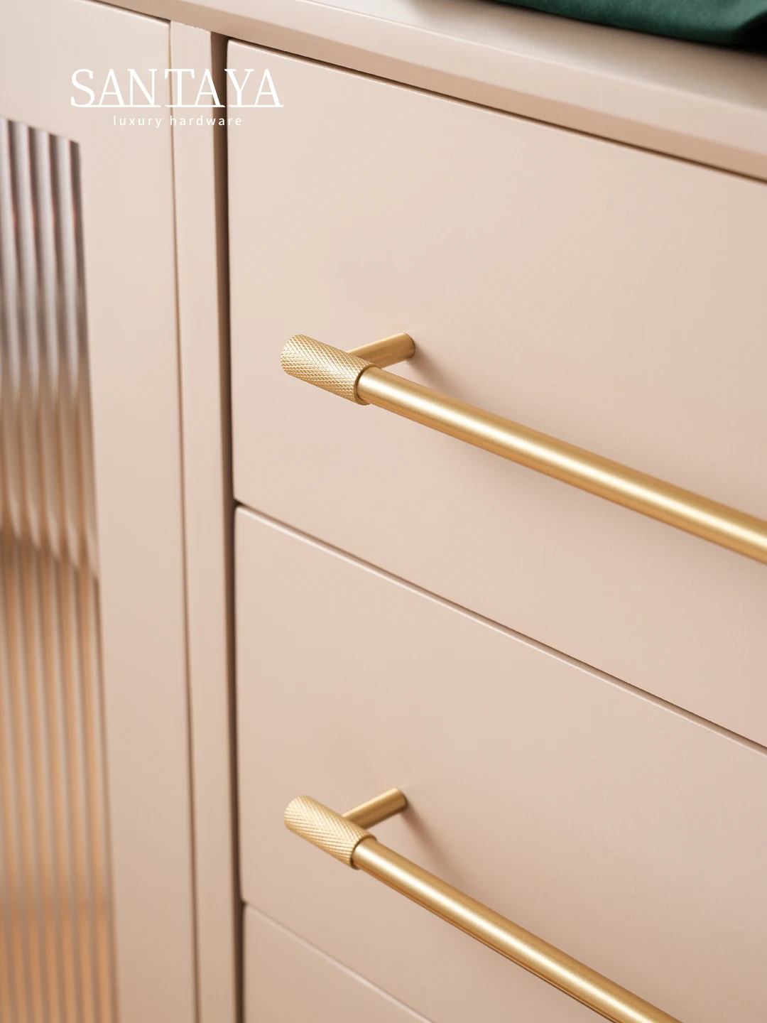 Santaya Brass Furniture Handles Diamond Cut Cross Knurled Pattern Gold Knobs Wardrobes Kitchen Cabinets Luxury Solid Door Pulls thumbnail 5