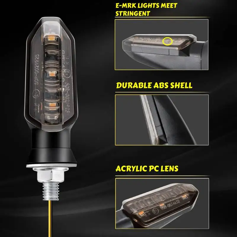 Motorcycle Turn Signal LED Blinker Amber Indicator LED Lamp 12V For Yamaha FZ 1 YZF R3 R6 R1 MT 07 09 FZ6 Tracer 900 Tenere 700 thumbnail 3