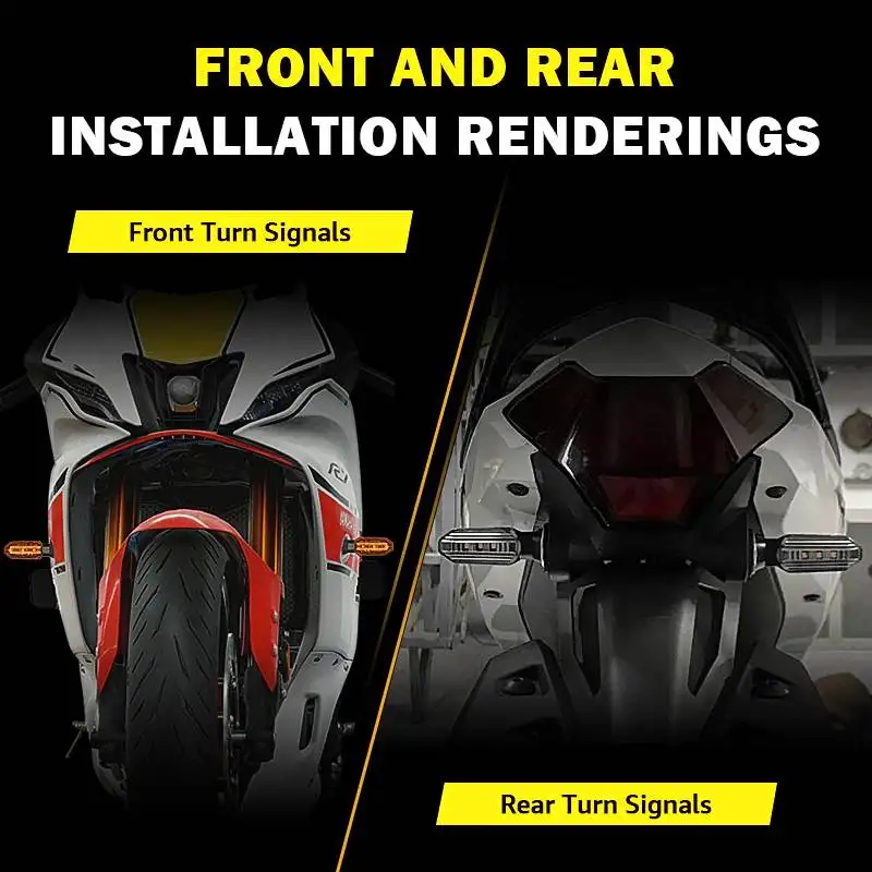 Motorcycle Turn Signal LED Blinker Amber Indicator LED Lamp 12V For Yamaha FZ 1 YZF R3 R6 R1 MT 07 09 FZ6 Tracer 900 Tenere 700 thumbnail 6
