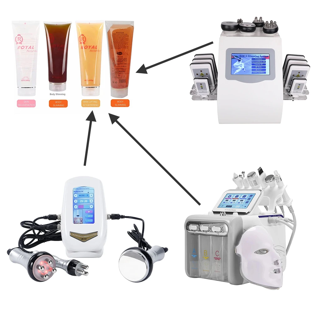 Conductive Gel for 40K Ultrasonic Cavitation RF Body 300 G Slimming Device for RF Fat Burner Lifting Heat Muscle Massager Diet thumbnail 2