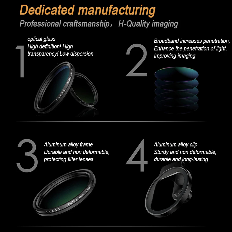 Upgraded 67MM ND CPL Metal Filter Adapter Phone Lens for iPhone 15 14 13 Pro Max Smartphone Stabilizer Photography Accessorie thumbnail 3