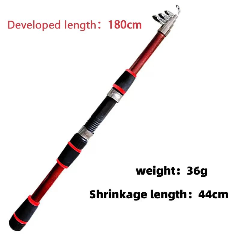 Fishing Pole Set Full Kits With Telescopic Fishing Rod And Spinning Reel Baits Hooks Travel Pole Set thumbnail 2