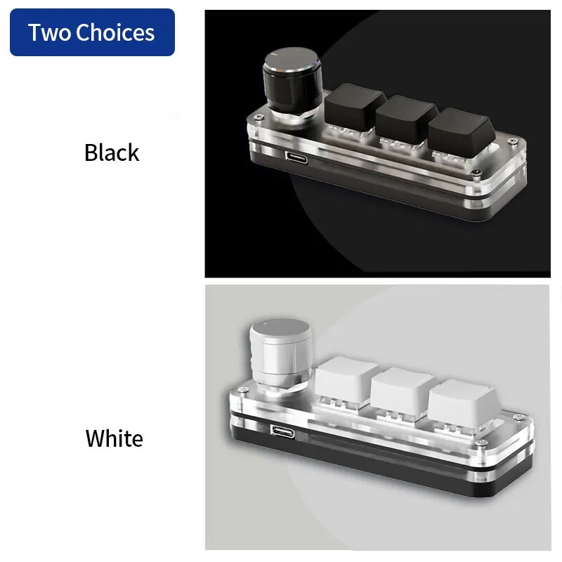 Macropad Macro Mechanical Keyboard RGB Mini Gaming Custom Programming Knob Keypads Red Switch 3 Keys For Photoshop thumbnail 6
