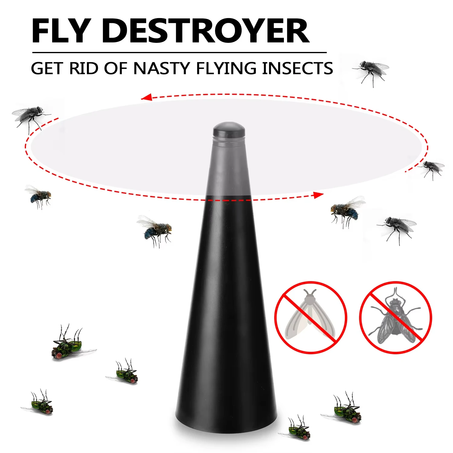 Fly Repellent Automatic Fan Fly Fans Pest Repellent Table Fan Battery/USB Powered Bug Repellent Keep Flies Away For Home Outdoor thumbnail 4