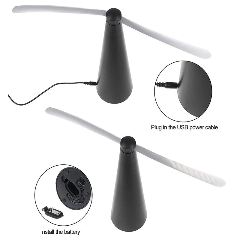 Fly Repellent Automatic Fan Fly Fans Pest Repellent Table Fan Battery/USB Powered Bug Repellent Keep Flies Away For Home Outdoor thumbnail 6