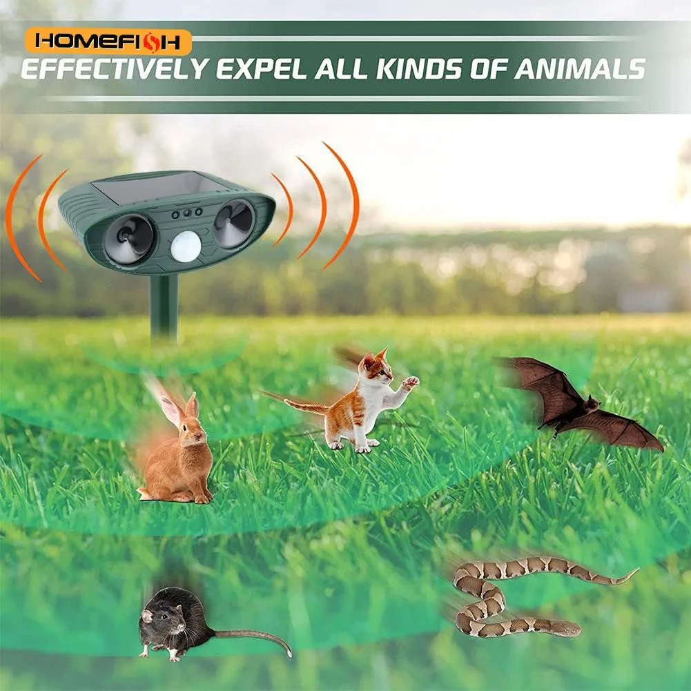 1pc Ultrasound Animal Repeller Solar Energy Cats And Dogs Repeller Rechargeable Garden FarmYard Waterproof Creature Deterrent thumbnail 6