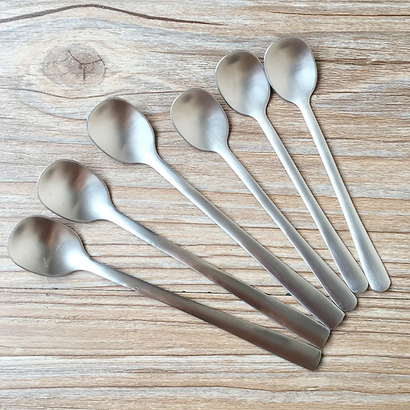 Stainless Steel Seasoning Spoon Round Thickened Mixing Spoon Coffee Tea Dessert Spoons Mixing Spoon Tableware thumbnail 4