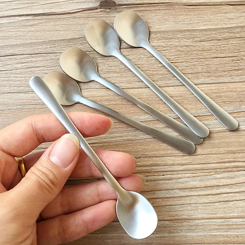 Stainless Steel Seasoning Spoon Round Thickened Mixing Spoon Coffee Tea Dessert Spoons Mixing Spoon Tableware thumbnail 5
