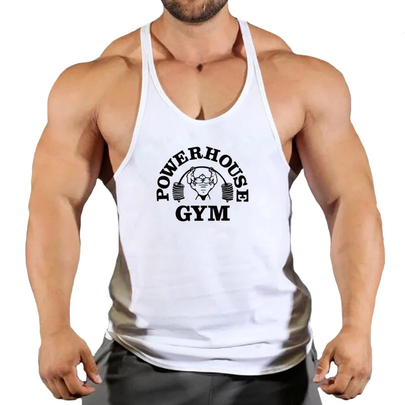 Gym Top Men Bodybuilding Shirt Fitness Men's Vest Singlet Sleeveless Sweatshirt Man Clothes Clothing Stringer Vests Singlets thumbnail 2