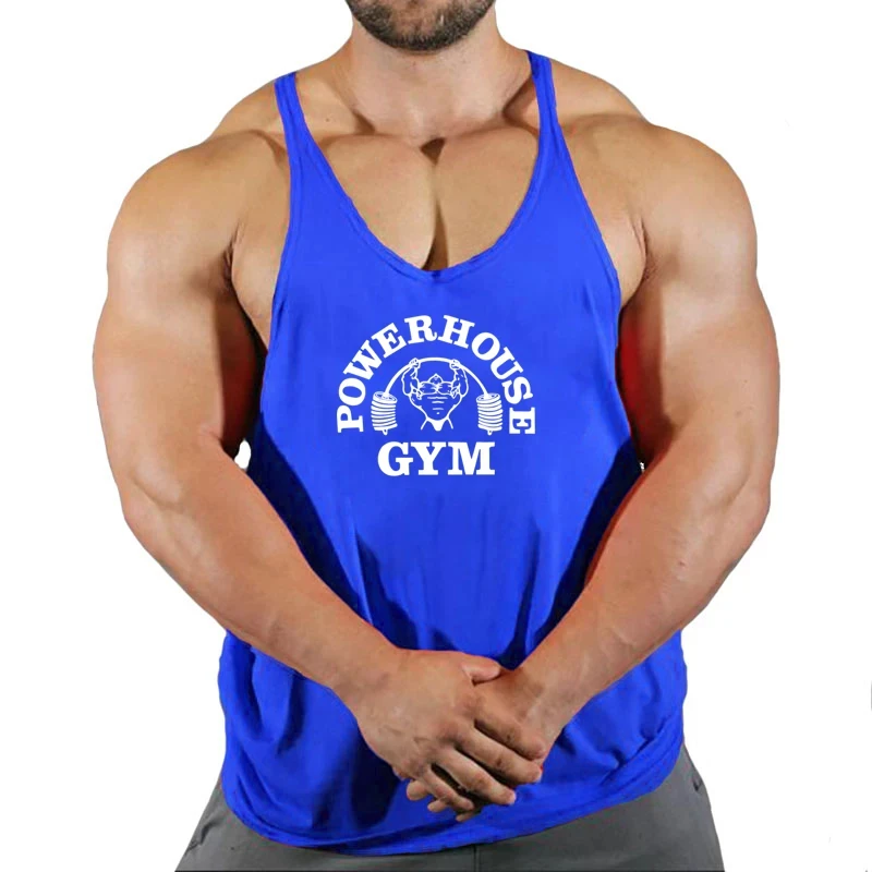 Gym Top Men Bodybuilding Shirt Fitness Men's Vest Singlet Sleeveless Sweatshirt Man Clothes Clothing Stringer Vests Singlets thumbnail 4