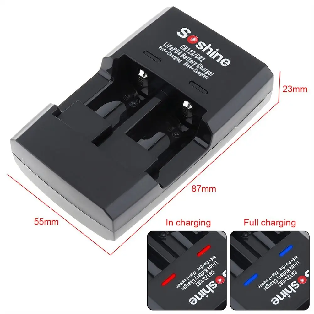 14250 CR123/CR2 15266 Lithium Battery USB Charger Battery Charger Dual Charger thumbnail 6
