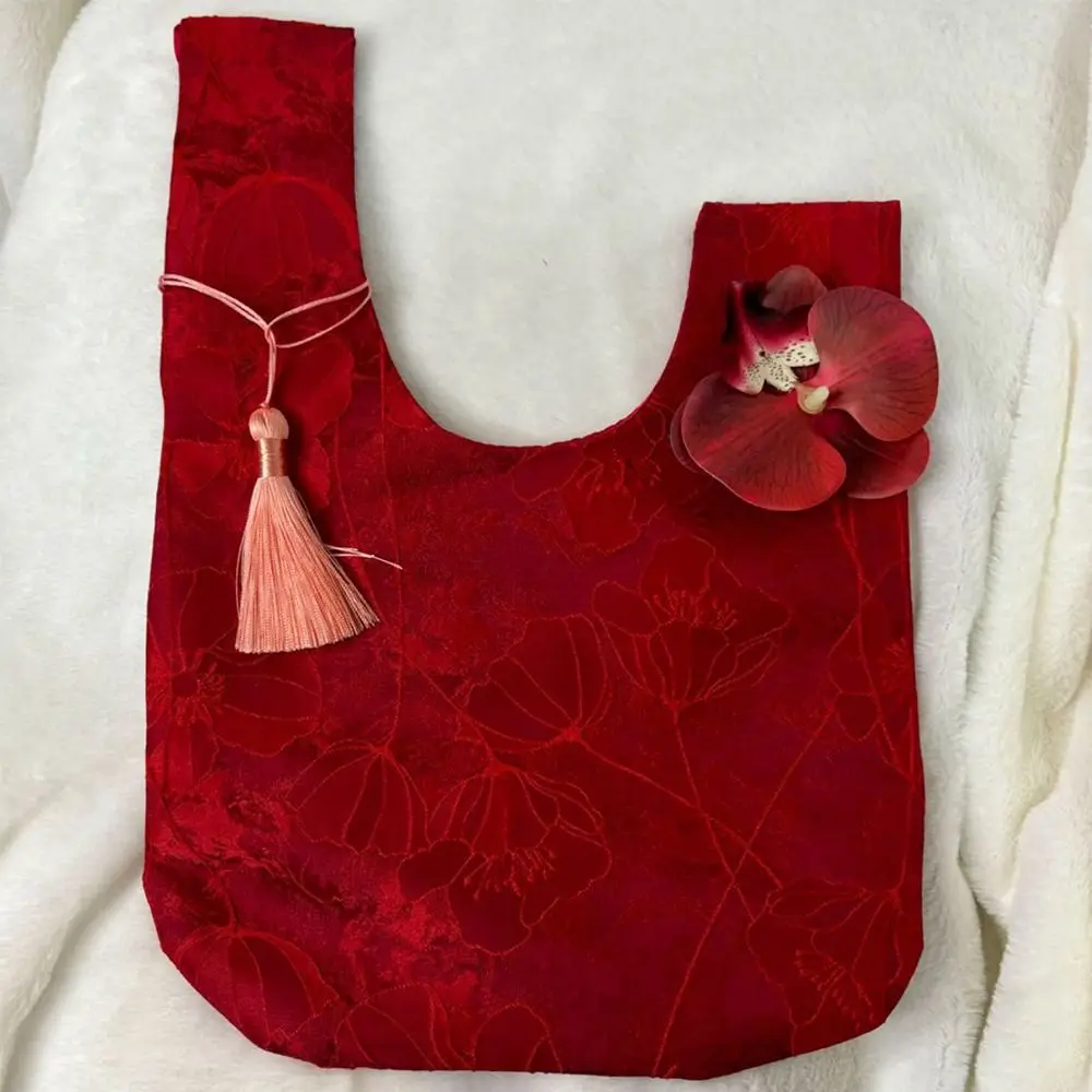 New Chinese Style Knot Wrist Bag Tassel Flower Pendant Cheongsam Accessories Wedding Temperament Handbags thumbnail 2