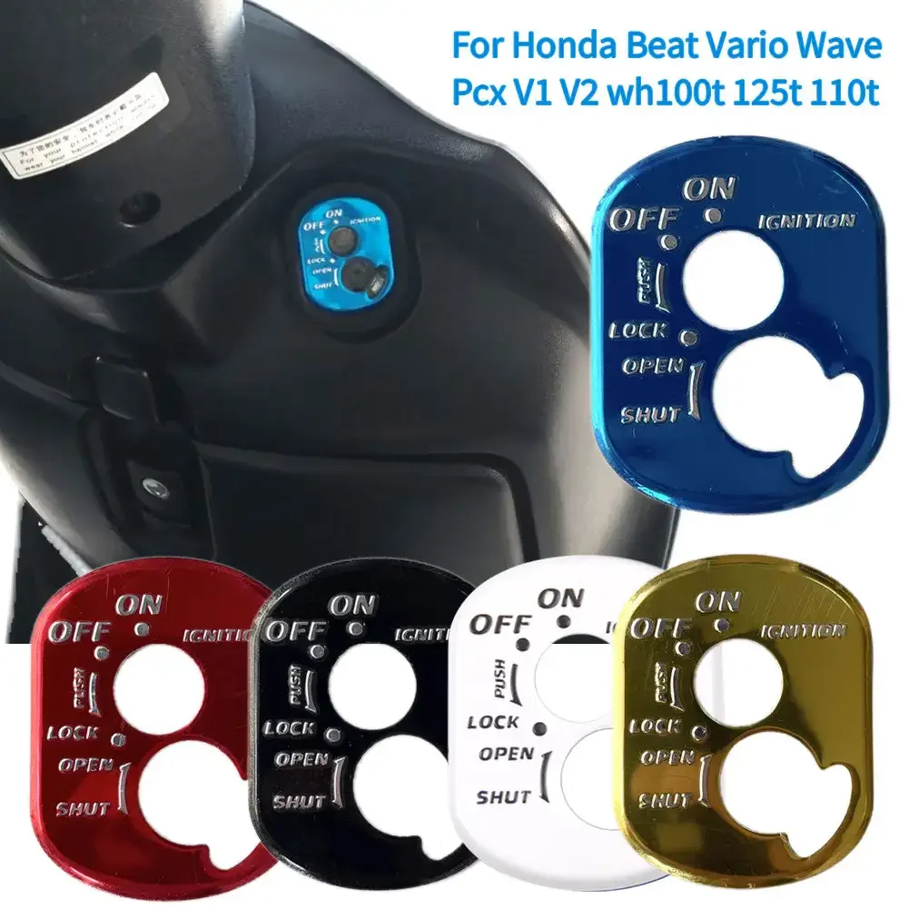 Motorcycle Ignition Switch Key Cap Aluminum Lock Cover Motor Accessories For Honda Beat Vario Wave Pcx V1 V2 Wh100t 125t 110t thumbnail 4